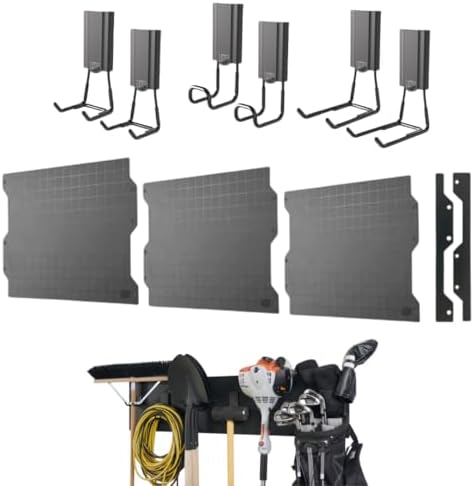 GATOR MAGNETICS Wall Kit: 3 Panels, 6 Magnetic Hooks – Garage Organizer