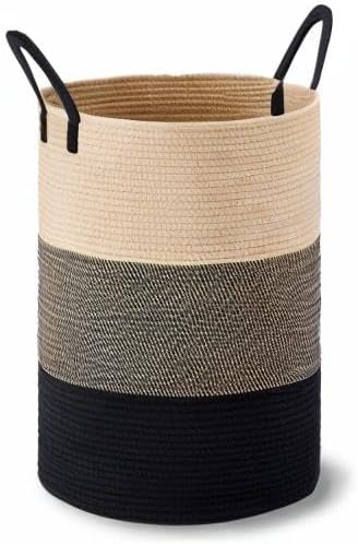 VIPOSCO Large Laundry Hamper, Tall Woven Rope Storage Basket - Image 10