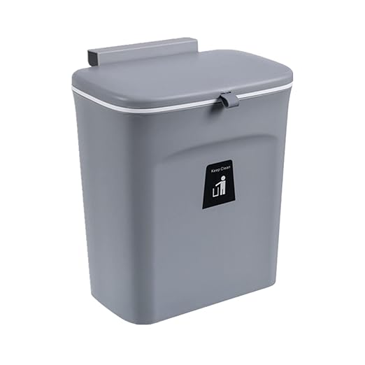 TOPROAD Kitchen Hanging Trash Can, 2.4 Gallon Wall Mounted Counter Waste by TOPROAD