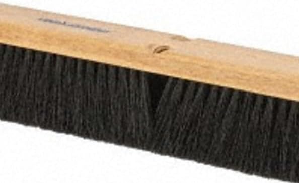 PRO SOURCE 24" Push Broom Head: Poly Bristles, Threaded Wood Block - Image 3