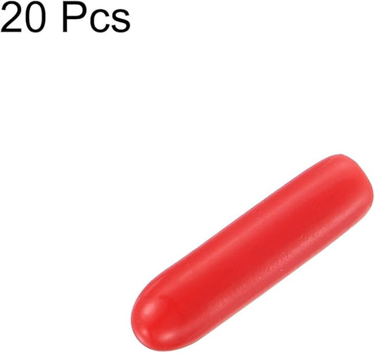 uxcell 20pcs Rubber End Caps 1.5mm ID Vinyl Round Tube Bolt Cap Cover Thread - Image 2