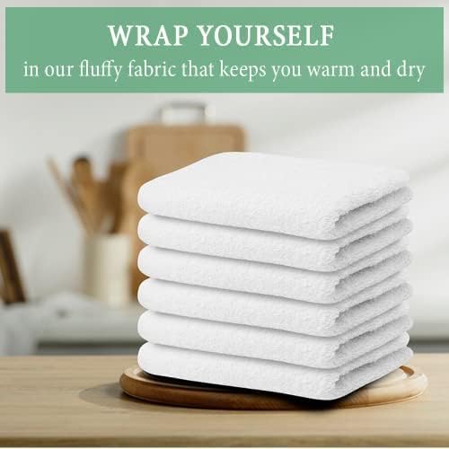 100% Cotton Terry Towel Cleaning Rags White 14'x17'|Pack of 60|Grade White - Image 4