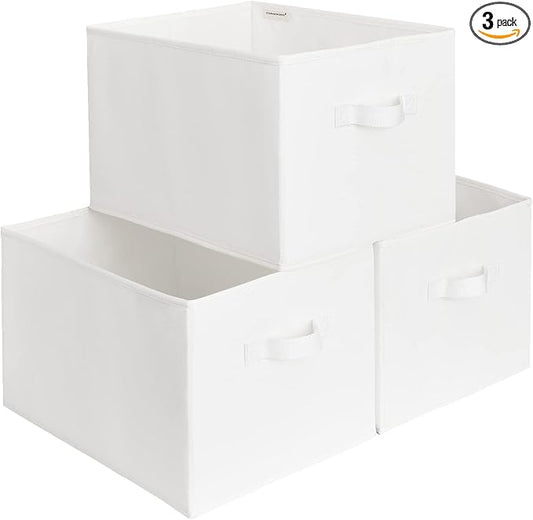 StorageWorks Storage Baskets for Shelves, Foldable Fabric Closet Storage Bins by StorageWorks