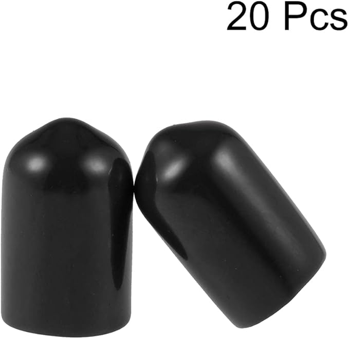 uxcell 20pcs Rubber End Caps 5/16" ID Vinyl Round Tube Bolt Cap Cover Thread - Image 2
