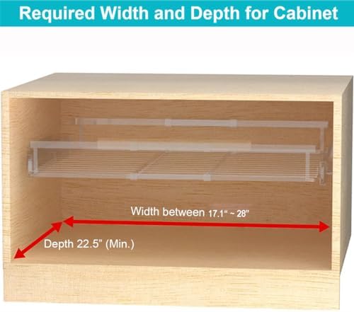 iPEGTOP 3 Pack Pull Out Cabinet Drawer Shelf Organizer, Extendable Sliding Sl...