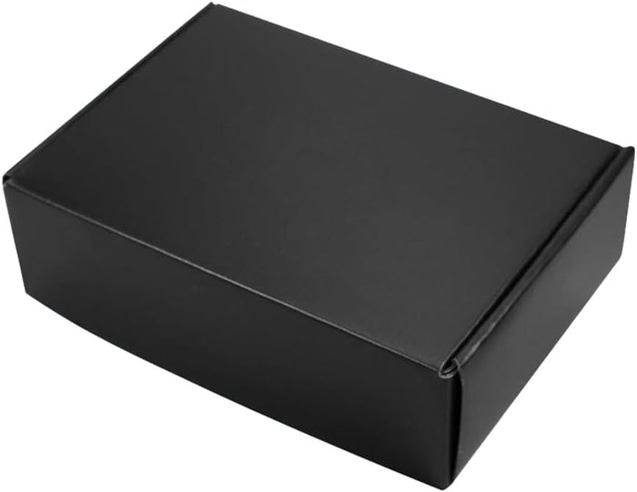 Ucanpack Corrugated Mailer Box 50, 15x11x4" Cardboard Boxes Sturdy Medium, Made In USA - Packaging Small Business Carton, All Black Folding Gift Cases (B Flute)