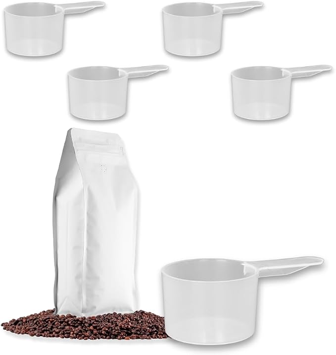 4 Pack – 2 Tablespoon Plastic Measuring Scoop – 1/8 cup / 29.6cc / 29.6 ml / 1 by JAK+Industrial
