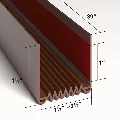 Door Draft Stopper, 39” Length Cuttable Weather Stripping Door Seal, Strong - Image 7