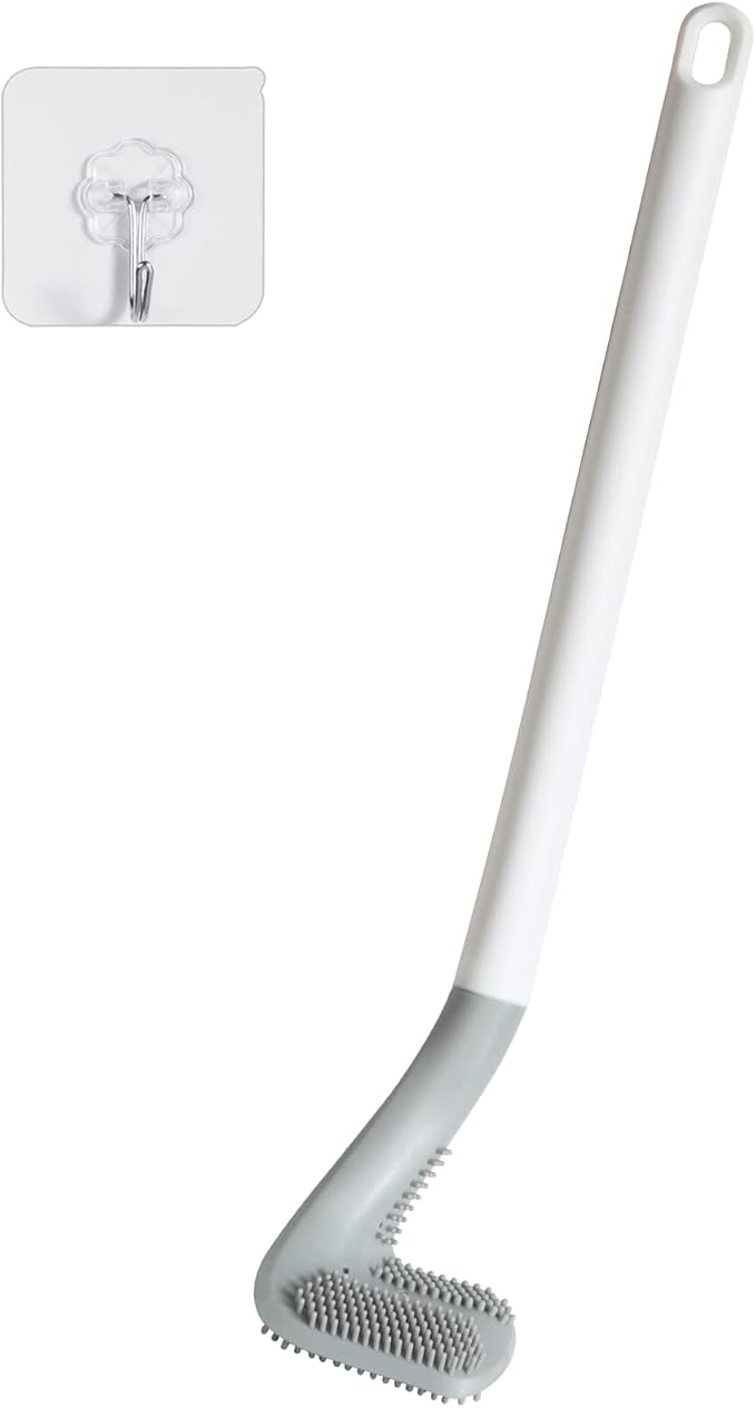 Golf Toilets Brushes, Toilet Cleaning Brush, Flexible Bendable Silicone Long by Kucucyle