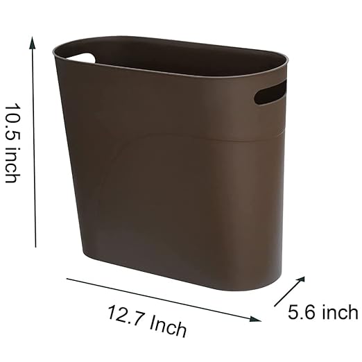Small Trash Can Plastic Bathroom Wastebasket 3.2 Gallon Slim Garbage Container - Image 4