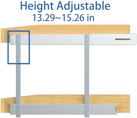 2 Tier Pull Out Cabinet Organizer, 17"W x 21"D Solid Wood Heavy-Dut...