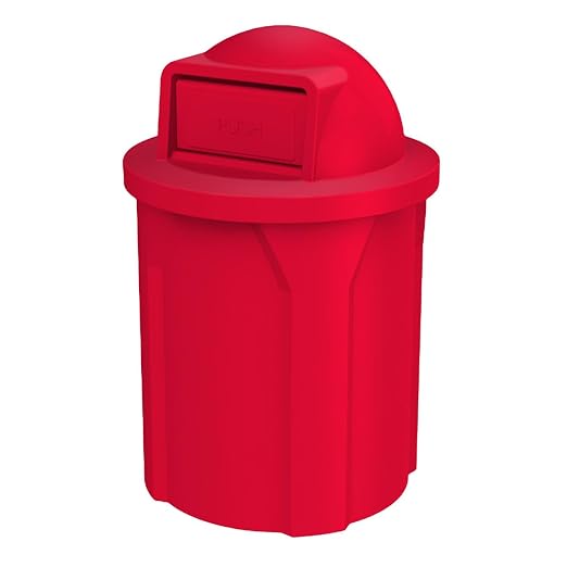 42 Gallon Circle 100% Recycled Plastic Heavy Duty Outdoor Commercial Trash Can by SturdyEssentials