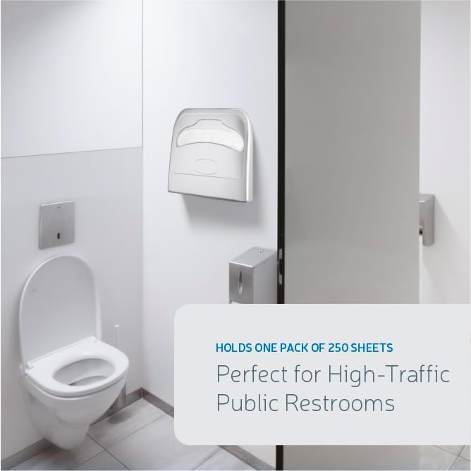 EZbrnd Wall Mount Half-Fold Toilet Seat Cover Dispenser - Image 4