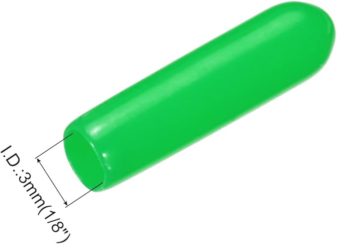 uxcell 20pcs Rubber End Caps 3mm ID Vinyl PVC Round Tube Bolt Cap Cover Screw - Image 3