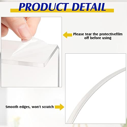 Treela 20 Pack Floating Shoe Display Set, Clear, Large, Rectangle