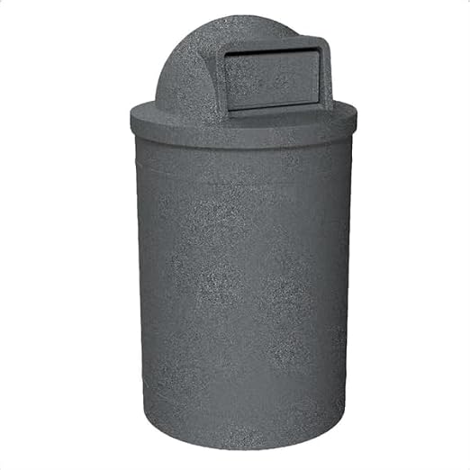 55 Gallon Round 100% Recycled Plastic Heavy Duty Indoor or Outdoor Trash Can by SturdyEssentials