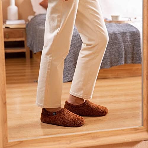 HomeTop Women's Fuzzy Curly Fur Memory Foam Loafer Slippers - Image 2