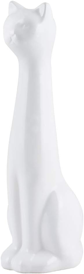 Allure Home Creation White Cat 2-Piece Toilet Brush Holder and Brush Set - Image 6