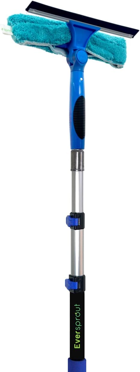 EVERSPROUT 7-to-20 Foot Swivel Squeegee & Microfiber Glass Window Scrubber by EVERSPROUT