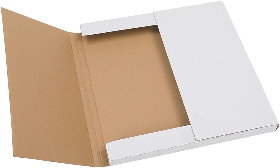 100 Packs White Vinyl Record LP Shipping Mailer Boxes, 12.5in*12.5in*1in Reco...