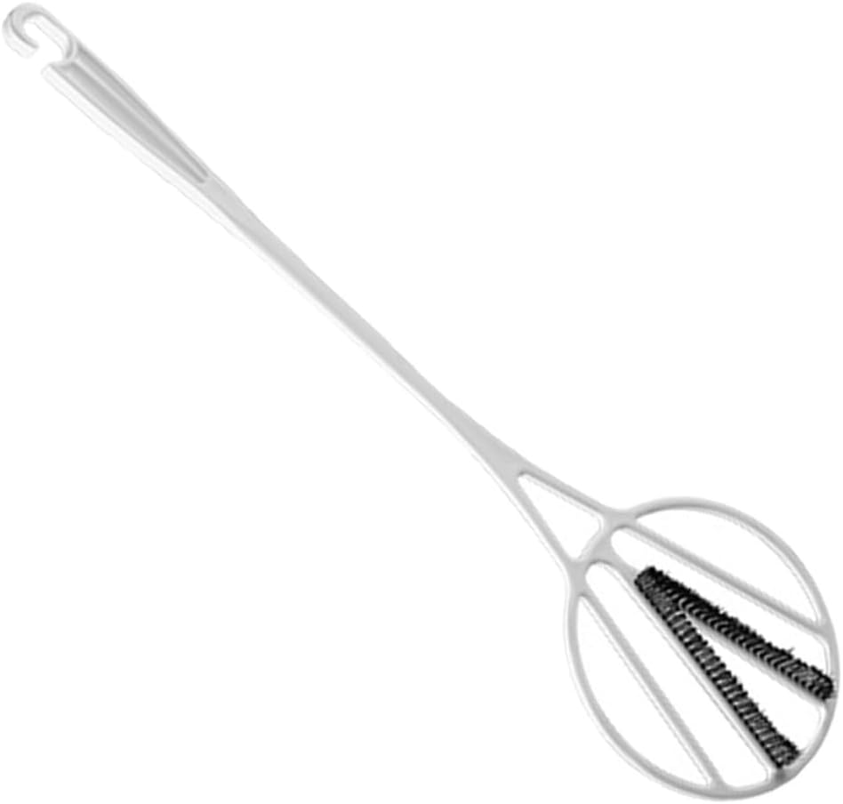KICHOUSE Quilt Dust Cleaning Tool with Long Handle, White Quilt Beater for Dust Removal and Fluffing, Household Cleaning Duster for Bedding Down Jackets