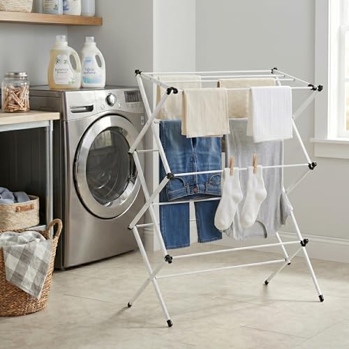 Honey-Can-Do 3-Tier Oversized Clothes Drying Rack, 31" Wide, No Assembly
