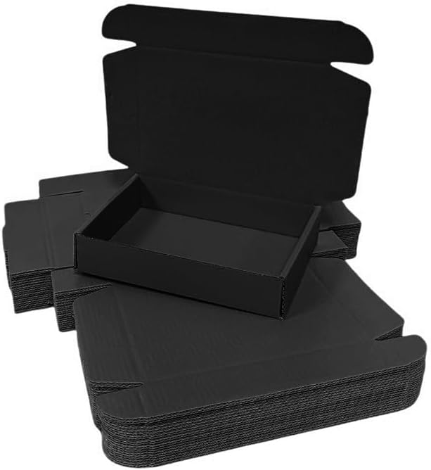 30 Pack 13x9x2 in Black Shipping Boxes