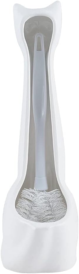 Allure Home Creation Cat 3-Piece Ceramic Toilet Brush Holder & Soap Dispenser - Image 6