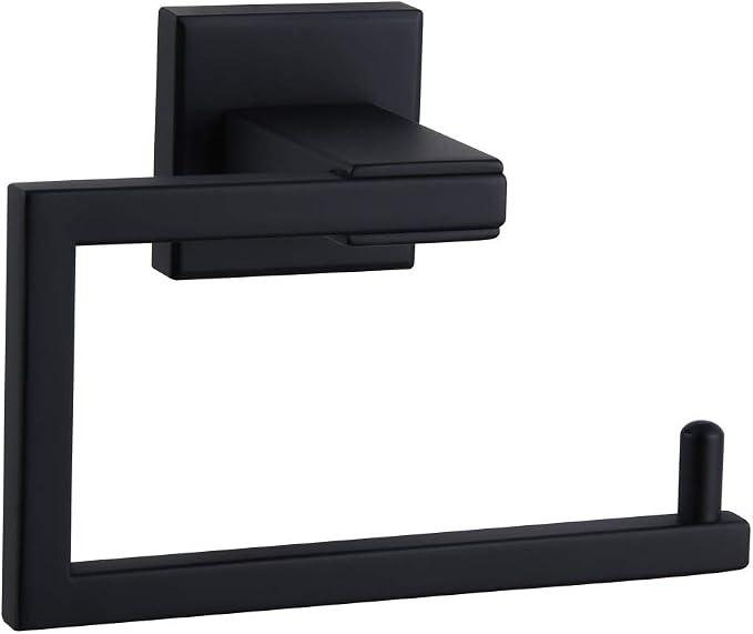 Matte Black Toilet Paper Holder SUS 304 Stainless Steel Wall Mounted Toilet by kimzcn