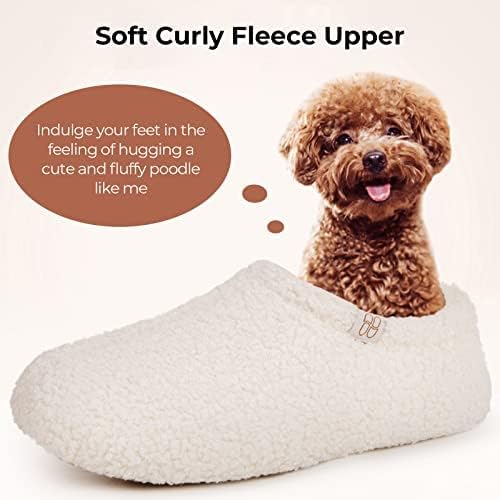 HomeTop Women's Fuzzy Curly Fur Memory Foam Loafer Slippers - Image 3