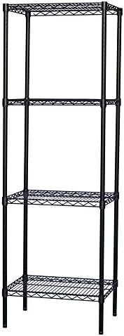SI Shelving Inc. 8" d x 48" w x 72" h Black Wire Shelving with...