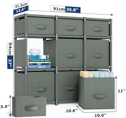 Mavivegue 9 Cube Storage Organizer, Closet Organizers and Storage, Cube Stora...