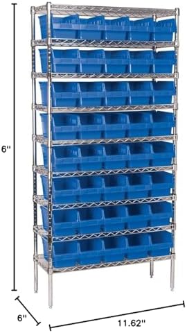 Akro-Mils 30090 Plastic Nesting ShelfMax Storage Bin Box, (12-Inch x 6-Inch x...