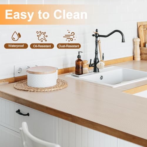 FEXIA Shelf Liner 2 Rolls 24IN x 20FT for Kitchen Cabinet Drawer, Fridge