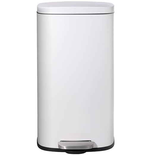 AthLike Trash Can, Stainless Steel Kitchen Garbage Can, Step Waste Bin by AthLikeforEveryone