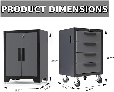 Torin 12 Piece Garage Storage Cabinet System，Workshop Cabinet Set in Black