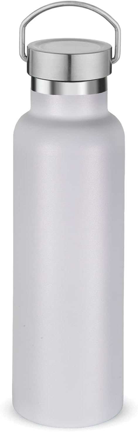 Neihepal White Stainless Steel Water Bottles, 20 Ounce Vacuum Insulated Double by Neihepal