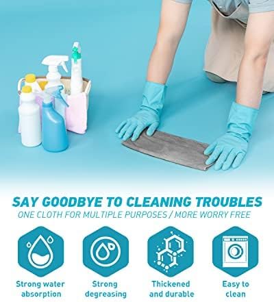 Microfiber Cleaning Cloth Grey-50Pcs 2100 Series Ultra Soft Highly Absorbent - Image 4