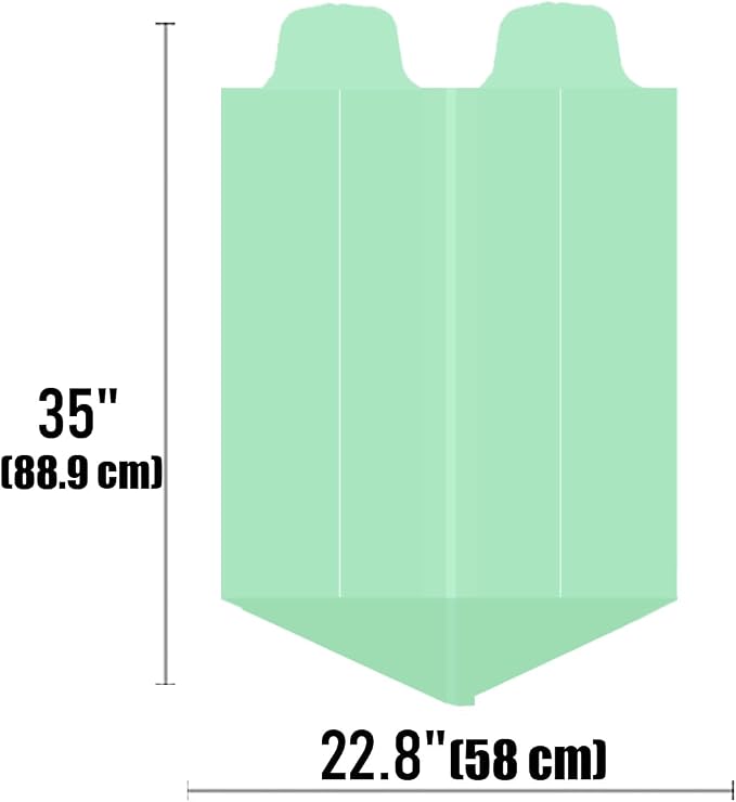 13 Gallon Flap Tie Compostable Trash Bags, Compost Bags Tall Kitchen Trash Bags - Image 2