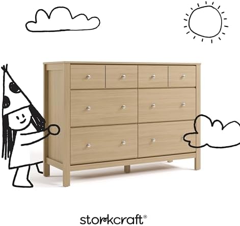 Storkcraft Horizon 6 Drawer Dresser, Driftwood