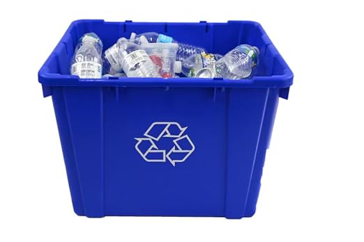 14 Gallon Blue Indoor or Outdoor Recycling Bin Stackable Made in The USA from - Image 2