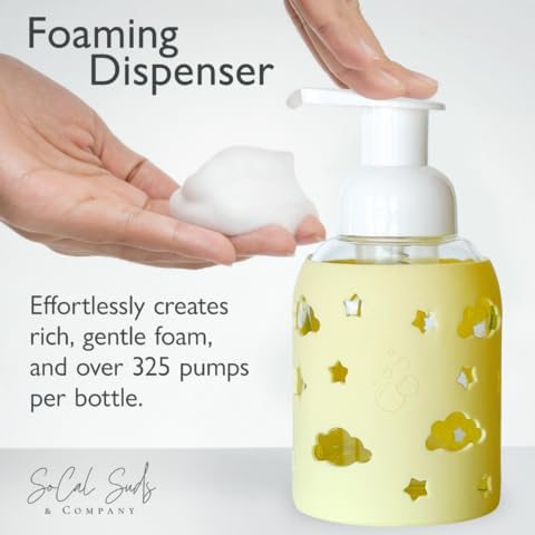SoCal Suds & Company Glass Foaming Hand Soap Dispenser, Soft Grip Silicone - Image 2