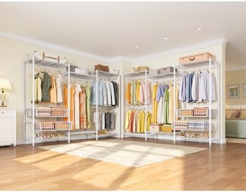 VIPEK V10 Heavy Duty Clothes Rack Wire Garment Rack Cloaet System, White