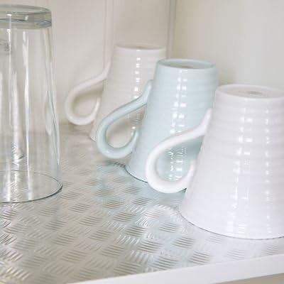 Lakeland Self Adhesive Easy Clean Metallic Shelf Liner Cut to Fit (45cm x 1.5...