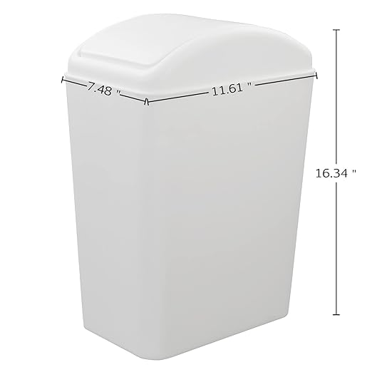 4.2 Gallon Plastic Swing Lid Trash Can, Small Garbage Can - Image 2