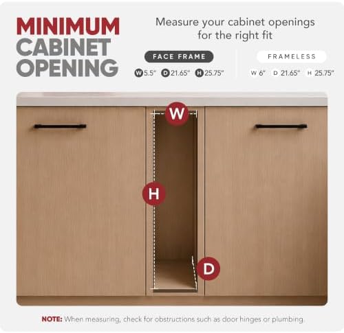 Rev-A-Shelf Pullout Organizer w/Blum Soft-Close, Min Cabinet Opening 5.5" W