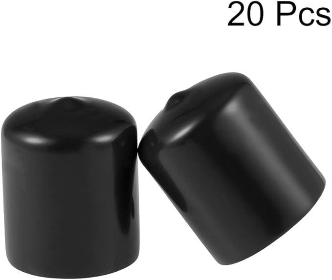 uxcell 20pcs Rubber End Caps 1 1/8" ID Vinyl Round Tube Bolt Cap Cover Thread - Image 2