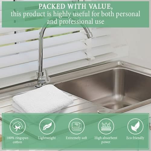 Bar Towels 14"x17" Terry Bar Mop Towels – Absorbent and Durable, Cotton - Image 3