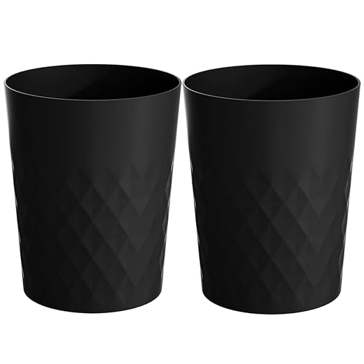 2 Pack Small Trash Can 1.8 Gallon Bathroom Garbage Can Waste Basket Recycling by HOLTPHILI