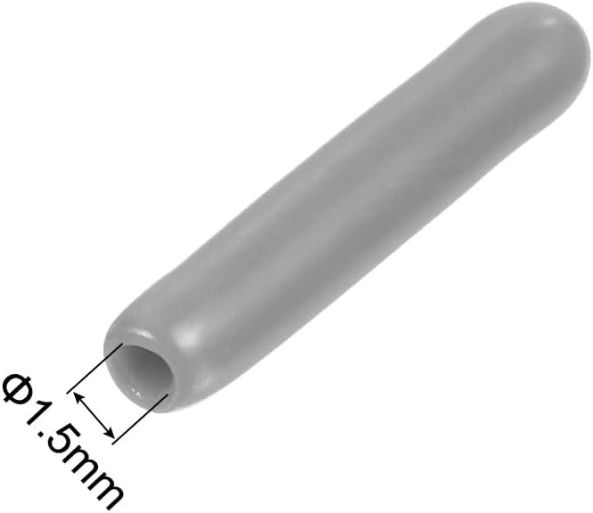 uxcell 20pcs Rubber End Caps Protective Caps 1.5mm ID Vinyl PVC Round Tube Bolt - Image 3